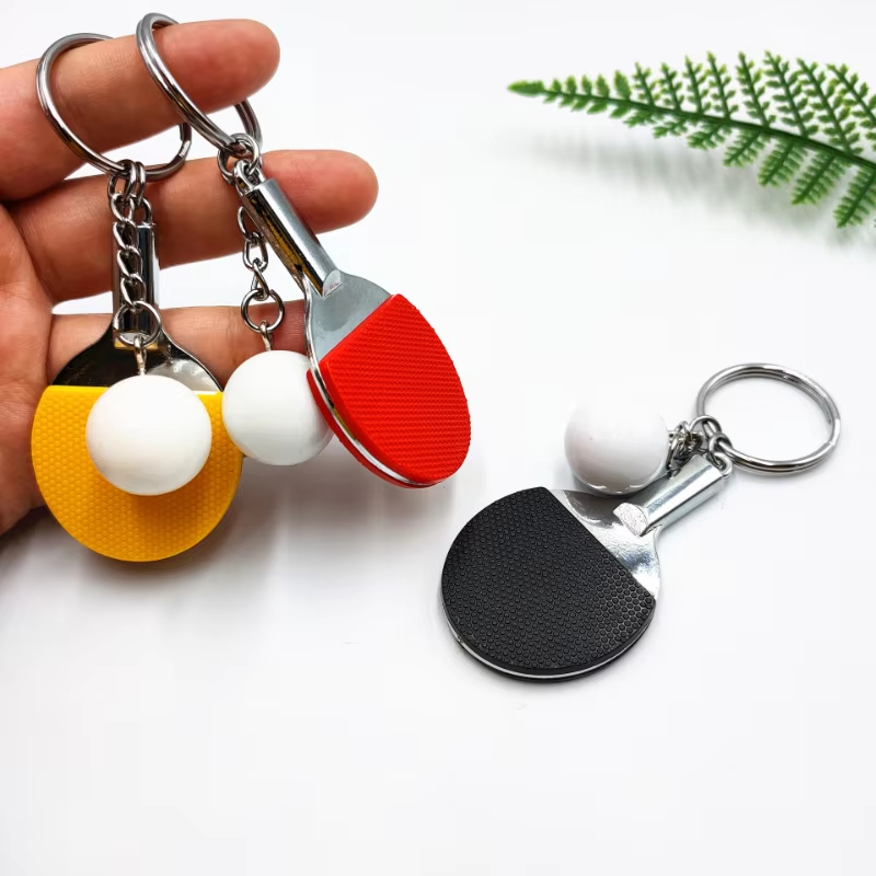 Table Tennis Keychain - 7 kolorów Śliczne zawieszki do rakietki