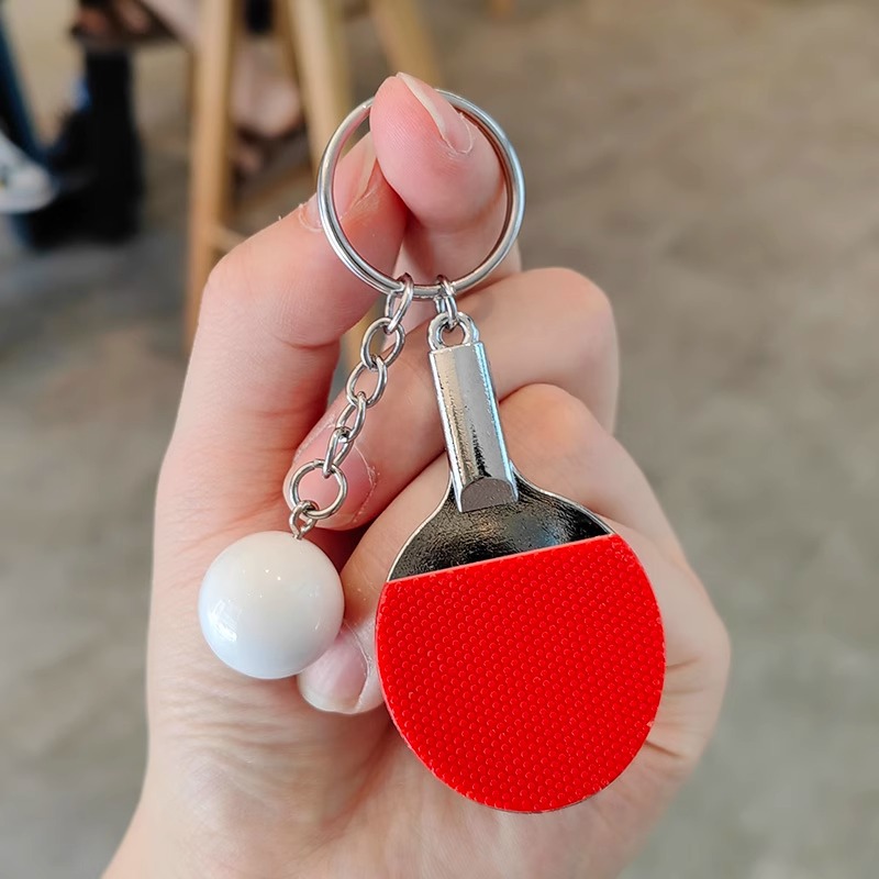 Table Tennis Keychain - Kreatywna symulacja rakietki do tenisa stołowego,