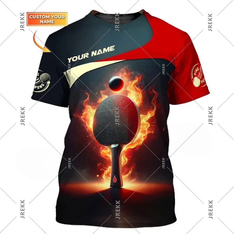 Table Tennis Name - Koszulka do tenisa stołowego dla mężczyzn