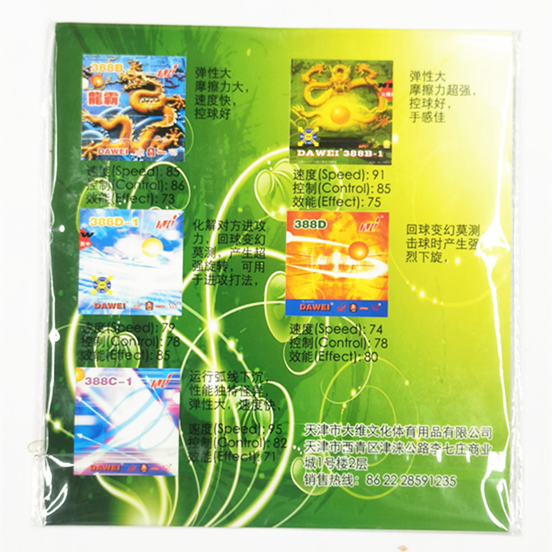 Guma do tenisa stołowego Dawei – Table Tennis Rubber For Defensive Players recenzja i cena